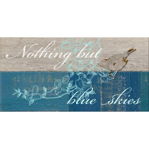 Nothing But Blue Skies White Modern Wood Framed Art Print by Appleman, Sam
