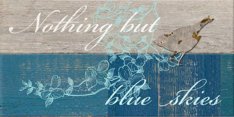 Nothing But Blue Skies White Modern Wood Framed Art Print with Double Matting by Appleman, Sam