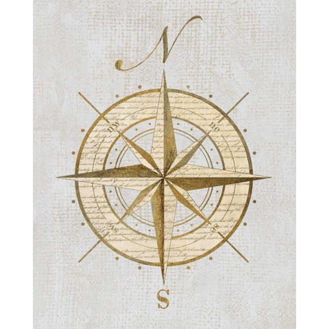 Compass Rose Black Modern Wood Framed Art Print by Appleman, Sam