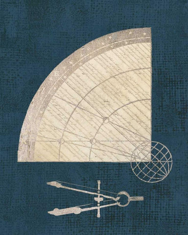 Cartographers Set White Modern Wood Framed Art Print with Double Matting by Appleman, Sam
