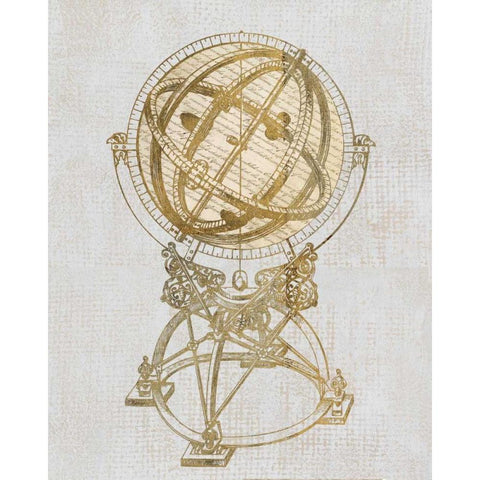 Old World Globe Gold Ornate Wood Framed Art Print with Double Matting by Appleman, Sam