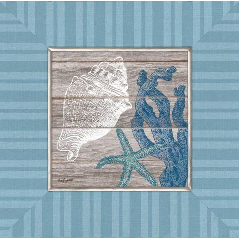 Coastal Treasures Gold Ornate Wood Framed Art Print with Double Matting by Appleman, Sam