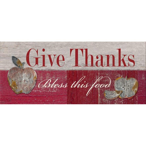 Give Thanks Black Modern Wood Framed Art Print by Appleman, Sam