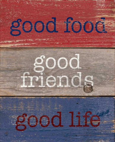 Good Food White Modern Wood Framed Art Print with Double Matting by Appleman, Sam