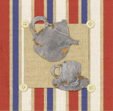 Tin Teapot Black Ornate Wood Framed Art Print with Double Matting by Appleman, Sam