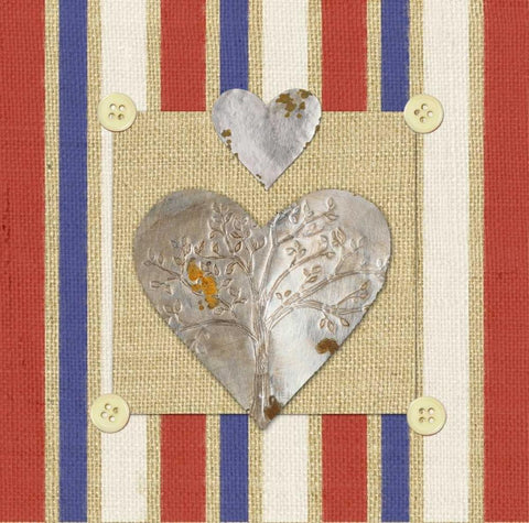 Tin Hearts Black Ornate Wood Framed Art Print with Double Matting by Appleman, Sam