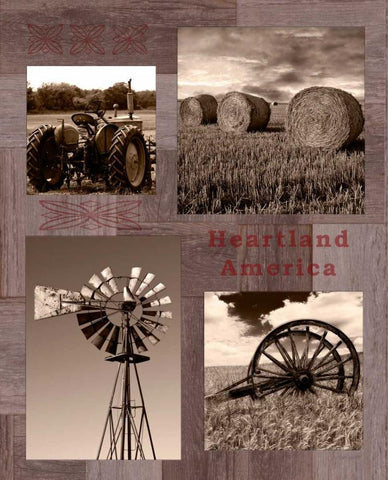 Heartland America White Modern Wood Framed Art Print with Double Matting by Appleman, Sam