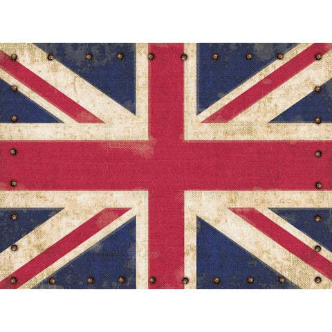 Flea Market Union Jack Gold Ornate Wood Framed Art Print with Double Matting by Appleman, Sam