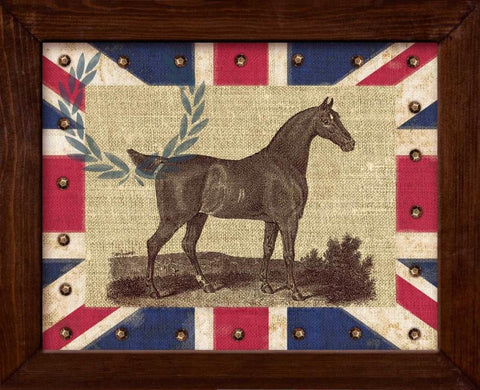 British Equestrian White Modern Wood Framed Art Print with Double Matting by Appleman, Sam