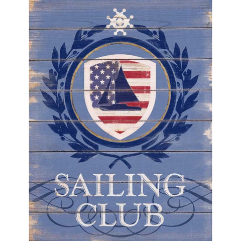 American Sailing  Gold Ornate Wood Framed Art Print with Double Matting by Appleman, Sam