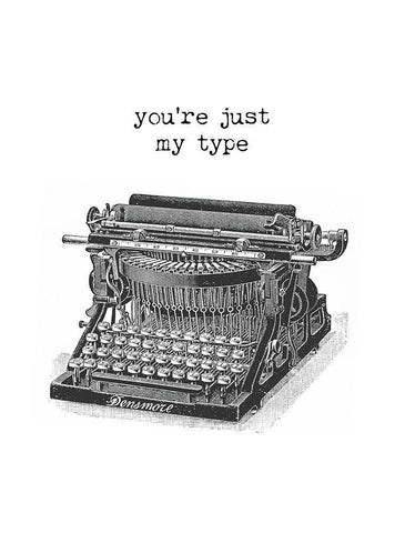 Just My Type White Modern Wood Framed Art Print with Double Matting by Appleman, Sam