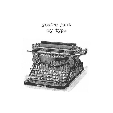 Just My Type White Modern Wood Framed Art Print by Appleman, Sam