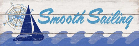 Smooth Sailing White Modern Wood Framed Art Print with Double Matting by Appleman, Sam