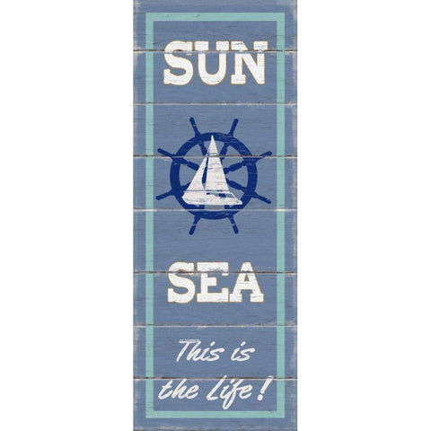 Sun and Sea Panel White Modern Wood Framed Art Print by Appleman, Sam