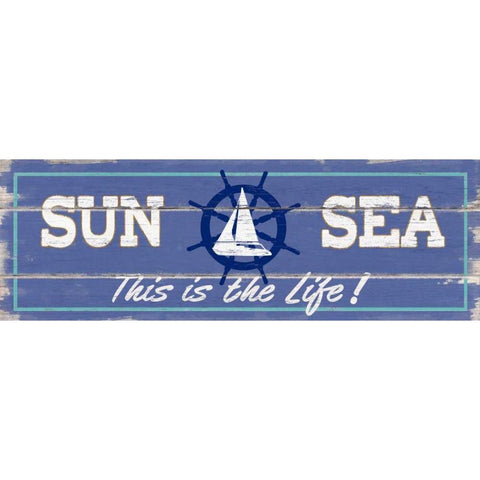 Sun and Sea White Modern Wood Framed Art Print by Appleman, Sam