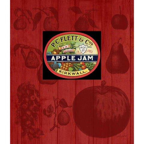 Apple jam Black Modern Wood Framed Art Print with Double Matting by Appleman, Sam