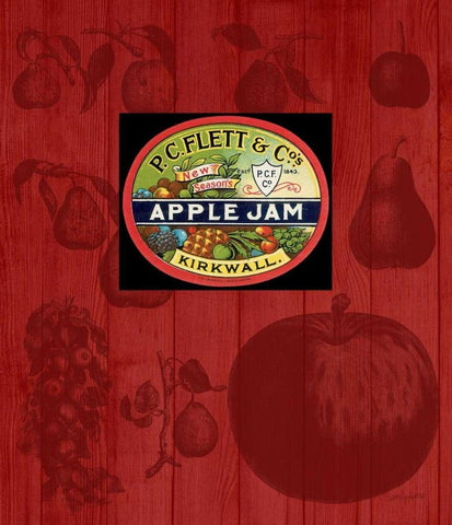 Apple jam Black Ornate Wood Framed Art Print with Double Matting by Appleman, Sam