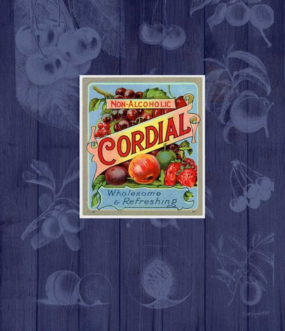 Peach Cordial Black Ornate Wood Framed Art Print with Double Matting by Appleman, Sam