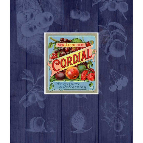 Peach Cordial Black Modern Wood Framed Art Print by Appleman, Sam