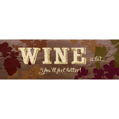 Wine a Bit White Modern Wood Framed Art Print by Appleman, Sam