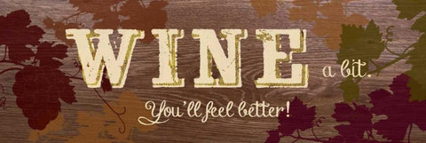 Wine a Bit Black Ornate Wood Framed Art Print with Double Matting by Appleman, Sam