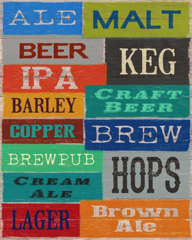 Beer Speak White Modern Wood Framed Art Print with Double Matting by Appleman, Sam