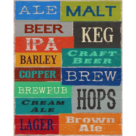 Beer Speak Black Modern Wood Framed Art Print with Double Matting by Appleman, Sam