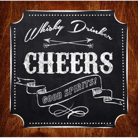 Whisky Drinker Gold Ornate Wood Framed Art Print with Double Matting by Appleman, Sam