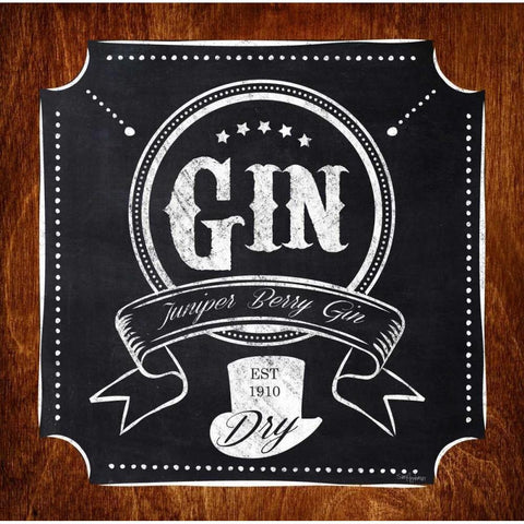 Gin Drinker Black Modern Wood Framed Art Print with Double Matting by Appleman, Sam
