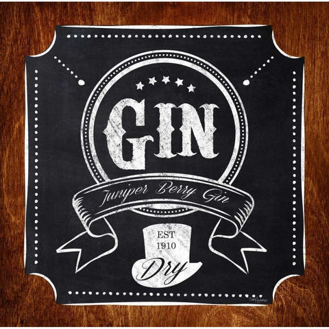 Gin Drinker Black Modern Wood Framed Art Print by Appleman, Sam