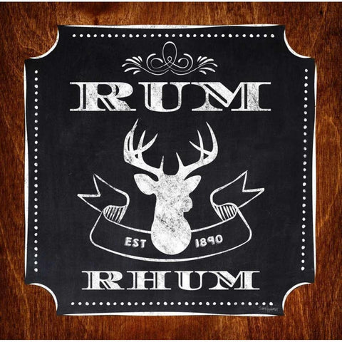 Rum Drinker Black Modern Wood Framed Art Print with Double Matting by Appleman, Sam