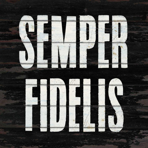 Always Faithful,Latin Black Modern Wood Framed Art Print by Appleman, Sam