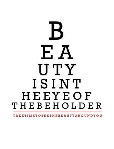 Beauty Eye Chart White Modern Wood Framed Art Print with Double Matting by Appleman, Sam