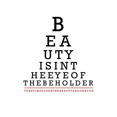 Beauty Eye Chart Black Modern Wood Framed Art Print by Appleman, Sam