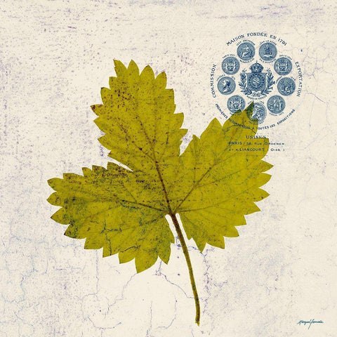 JADE FOREST LEAF 2 Gold Ornate Wood Framed Art Print with Double Matting by Yamada, Morgan
