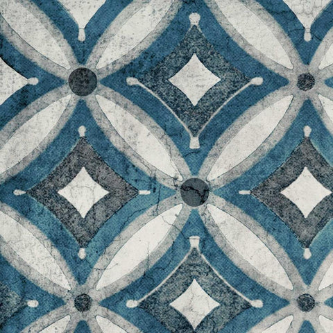 Persian Jewel Blue 4 Black Ornate Wood Framed Art Print with Double Matting by Yamada, Morgan