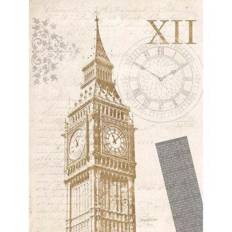 The Details of Big Ben Black Modern Wood Framed Art Print by Yamada, Morgan