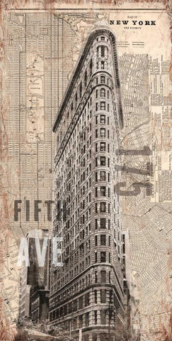 175 Fifth Avenue Black Ornate Wood Framed Art Print with Double Matting by Taylor, Evangeline