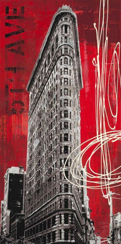 5th Avenue Icon White Modern Wood Framed Art Print with Double Matting by Taylor, Evangeline