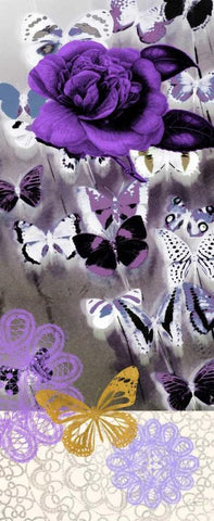 Butterfly Showers 2 White Modern Wood Framed Art Print with Double Matting by Taylor, Evangeline