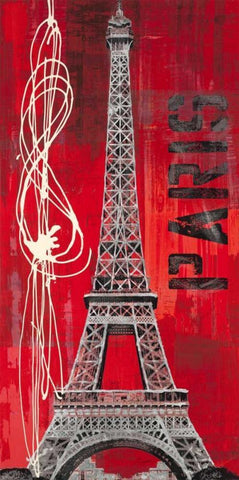 Paris Vibe White Modern Wood Framed Art Print with Double Matting by Taylor, Evangeline