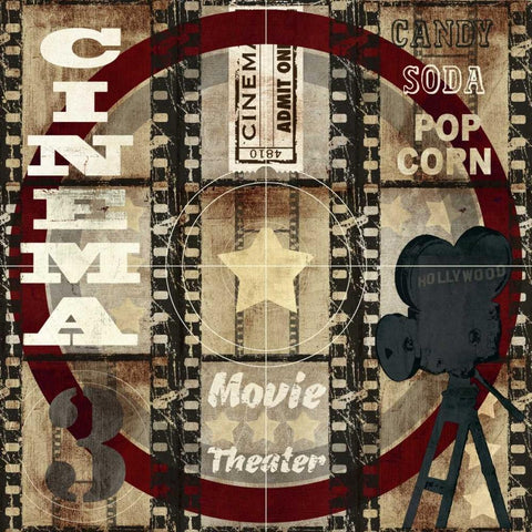 Cimemtatic Theme Black Ornate Wood Framed Art Print with Double Matting by Taylor, Evangeline