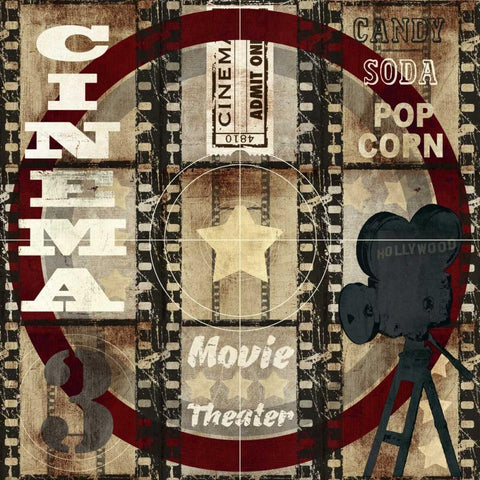 Cimemtatic Theme Black Modern Wood Framed Art Print by Taylor, Evangeline