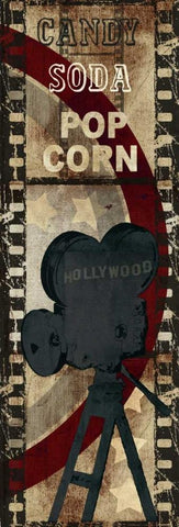 Candy Soda Popcorn White Modern Wood Framed Art Print with Double Matting by Taylor, Evangeline