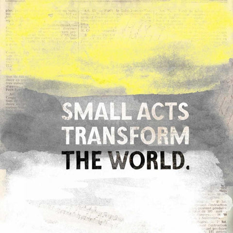 Small Acts White Modern Wood Framed Art Print by Taylor, Evangeline