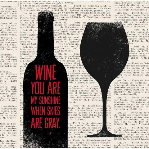 Wine Lino Print 2 Black Modern Wood Framed Art Print with Double Matting by Taylor, Evangeline