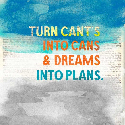 Turn Cant Into Cans White Modern Wood Framed Art Print by Taylor, Evangeline