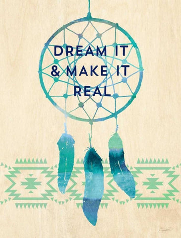 Dream it and Make It Real Black Ornate Wood Framed Art Print with Double Matting by Taylor, Evangeline