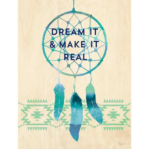 Dream it and Make It Real White Modern Wood Framed Art Print by Taylor, Evangeline