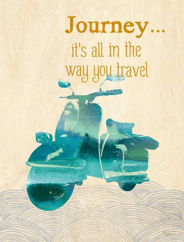 Its All In The Way You Travel Black Ornate Wood Framed Art Print with Double Matting by Taylor, Evangeline